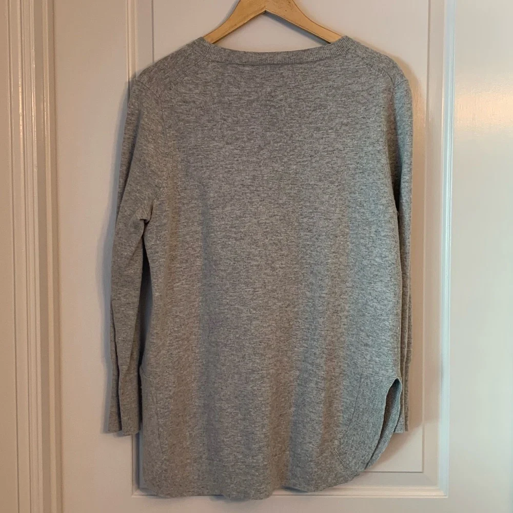 J. Crew Factory Wool-Blend Tunic Sweater in Heather Dove - Picture 3 of 14